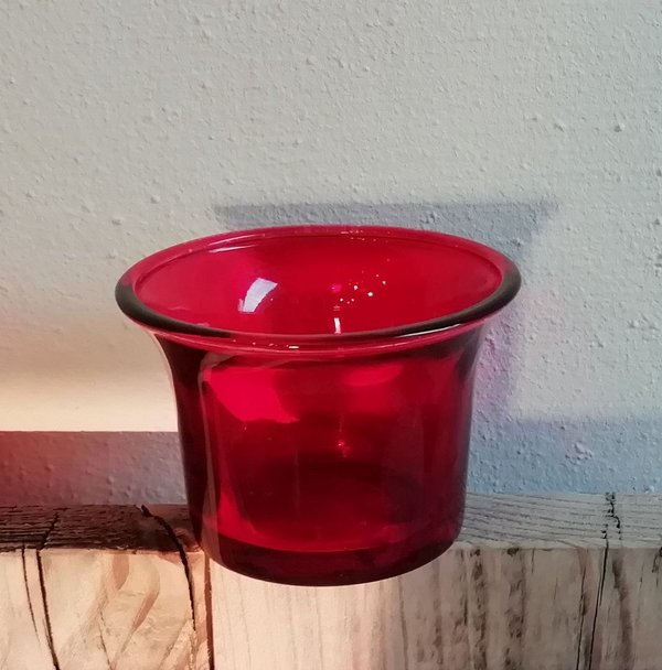 Teelichtglas rot