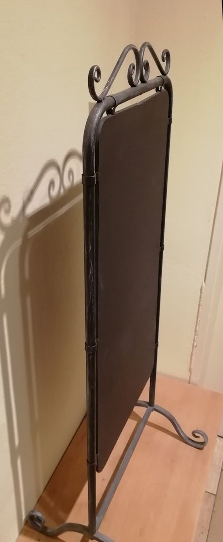 Stand-Kreidetafel schwarz aus Metall