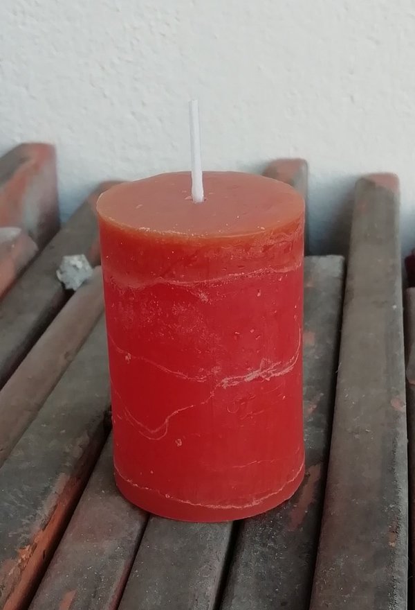 Kerze orange 4x6 cm