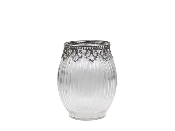 Vase mit Silberdekor