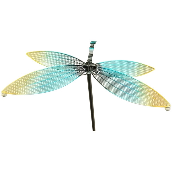 Windspiel Libelle blau aus Metall