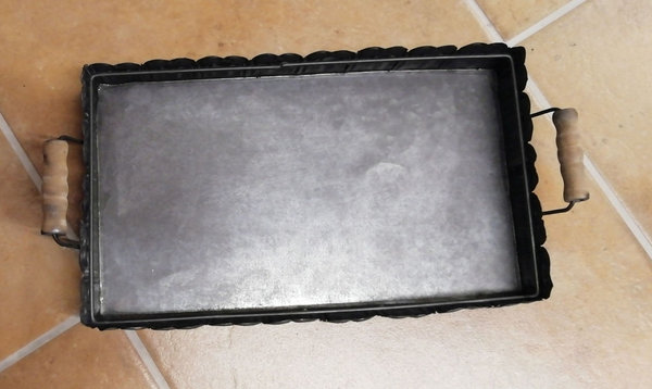 Tablett mit Holzgriff 35 cm